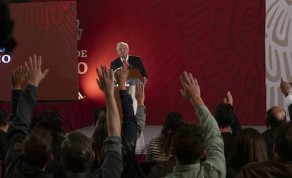 López Obrador durante la conferencia de prensa de este jueves.
