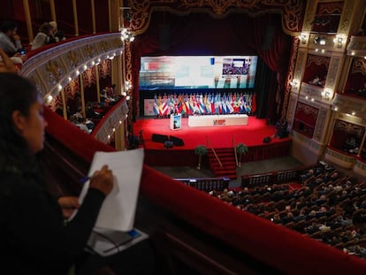 El Congreso de la Lengua Española, en el teatro San Martín de Córdoba (Argentina), este miércoles.