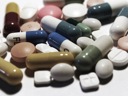 Una selección de pastillas antidepresivas.