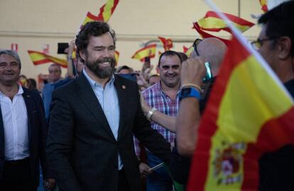 El portavoz del Grupo de Vox en el Congreso de los Diputados, Iván Espinosa de los Monteros, en un acto en Aljaraque (Huelva).