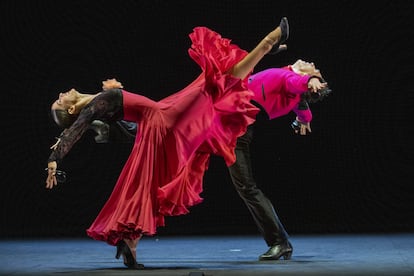 Un momento de la representación de 'Ritmos', por el Ballet Nacional de España, esta semana en Teatro de La Zarzuela, Madrid.