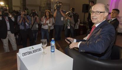 Cristóbal Montoro, ministro de Hacienda, en la Seu d'Urgell