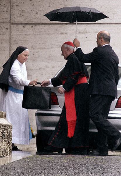 El cardenal ucranio Marian Jaworski, a su llegada ayer al Vaticano.
