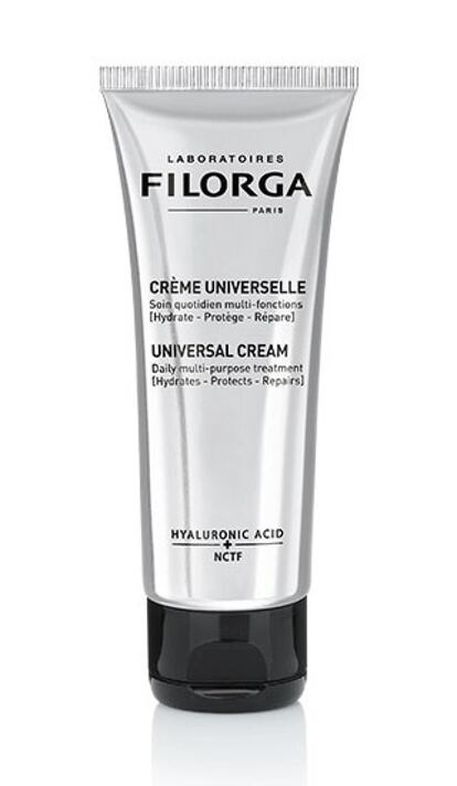 <p><strong>Producto.</strong> Filorga Crema Universal.</p> <p><strong>Precio.</strong> 29,90€.</p> <p>La máxima eficacia con la mínima complicación. ¿Recuerdas aquella época en que había una sola crema para el cuerpo y la cara, para la madre y los niños, para el invierno y el verano? Esta de la firma Filorga, todo un clásico de nuestras farmacias, aspira a proponer una versión sofisticada y más efectiva de esa fórmula magistral. Hidrata, protege y repara después del sol, del afeitado, del baño o de cualquier otra situación. Y sirve incluso para los niños (a partir de 3 años).</p>