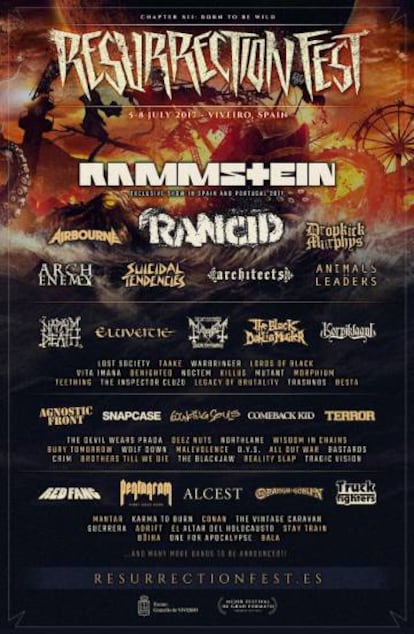 Cartel del Resurrection Fest 2017.