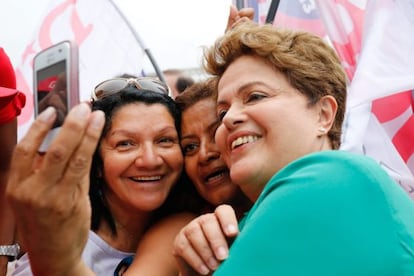 Rousseff, este martes en un acto de campa&ntilde;a.