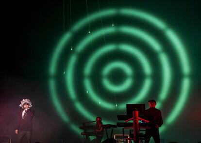Neil Tennant (izquierda) y Chris, el 15 de septiembre durante su actuación en Rock in Rio.