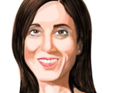Caricatura de Pilar López Álvarez, nueva presidenta de Microsoft España.