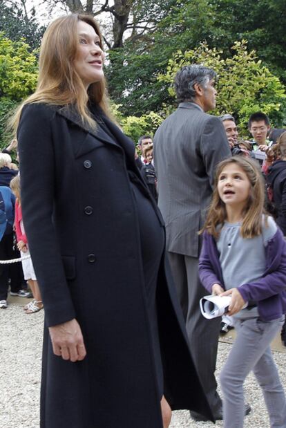 Carla Bruni, el pasado día 17 en su último acto oficial.