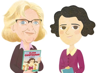 Manuela Carmena escribe ‘Clara Campoamor’, una biografía en formato álbum ilustrado.