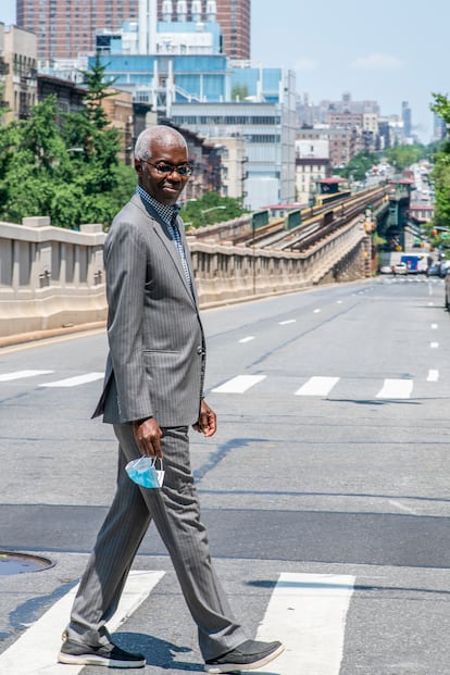 El filósofo Souleymane Bachir Diagne en Nueva York, el pasado 2 de julio.