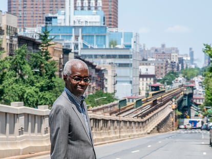 El filósofo Souleymane Bachir Diagne en Nueva York, el pasado 2 de julio.