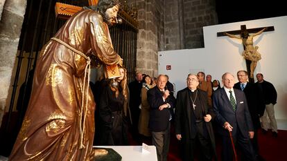 Inauguración de la exposición ‘El arte nuevo de hacer imágenes’, este martes en la catedral de Valladolid.