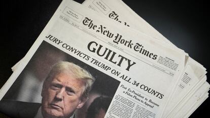 Portada de 'The New York Times' con el veredicto contra Trump.