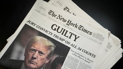 Portada de 'The New York Times' con el veredicto contra Trump.