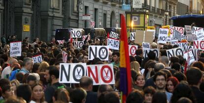 La manifestació convocada per la Plataforma per l'Escola Pública.