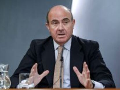 El ministro de Econom&iacute;a, Luis De Guindos