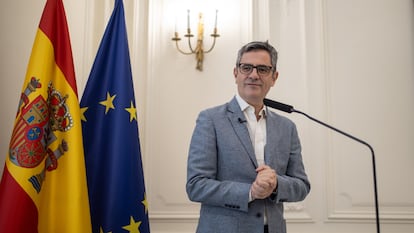 El ministro de la Presidencia, Justicia y Relaciones con las Cortes, Félix Bolaños, la semana pasada en el Congreso.
