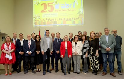 Acto del 25 d'Abril en la diputación de Valencia, en una imagen de la institución.
