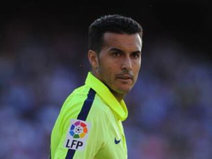 Pedro, durante un partido la temporada pasada.