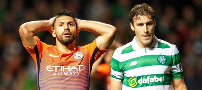 Ag&uuml;ero se lamenta ante Sviatchenko.