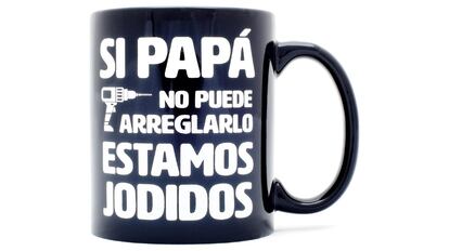 Taza con texto gracioso.