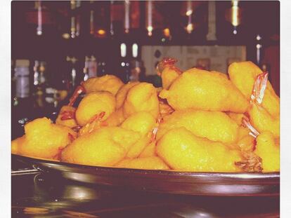 Comida viejuna: gambas con gabardina