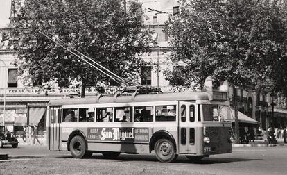 Trolebús, en funcionamiento de 1941 a 1966