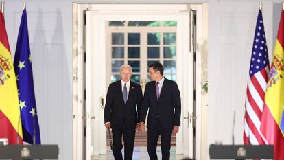 El presidente de los Estados Unidos, Joe Biden y el presidente del Gobierno, Pedro Sánchez.