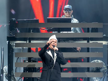 El grupo Pet Shop Boys actúa en el festival de música Primavera Sound, en el Parc del Fòrum. Lorena Sopêna / Europa Press