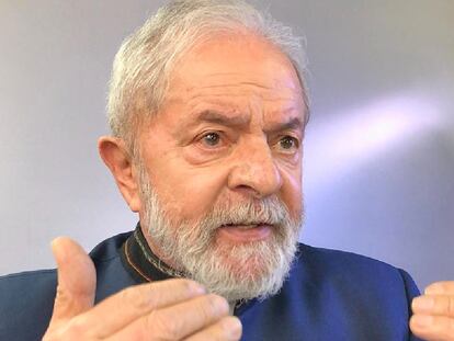 O ex-presidente Lula, em entrevista ao vivo ao EL PAÍS em 7 de outubro.
