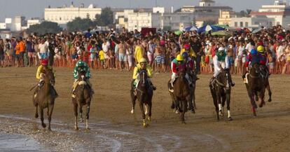 Carreras de caballos, este viernes en Sanlúcar.