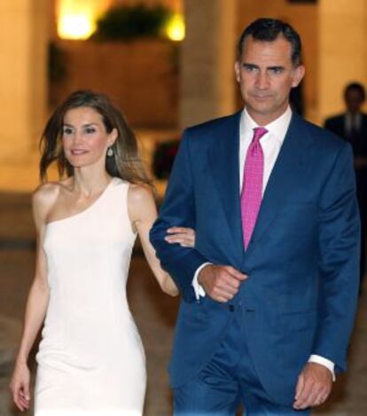 Los Reyes, en la recepción ofrecida el jueves en Mallorca.