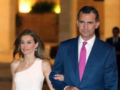 Los Reyes, en la recepci&oacute;n ofrecida el jueves en Mallorca.