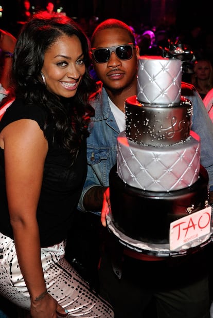 Lala Anthony con su esposo, Carmelo.