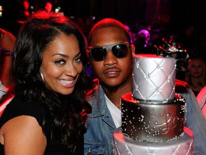 Lala Anthony con su esposo, Carmelo.