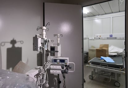 Instalaciones del nuevo hospital Huoshenshan (Montaña del Dios Fuego), como se ha bautizado la instalación. El centro tendrá un equipo de 15 expertos dedicados especialmente a evitar los contagios dentro del hospital.