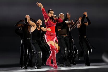 La cantante en el Palau Sant Jordi, en Barcelona. 