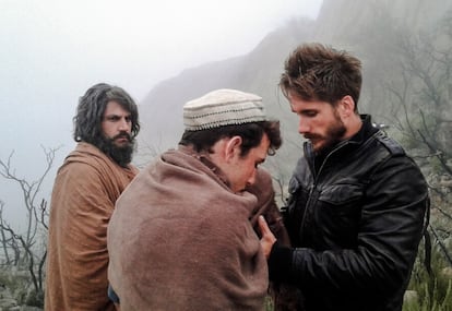David Telling, right, during the filming of ‘His Only Son.’