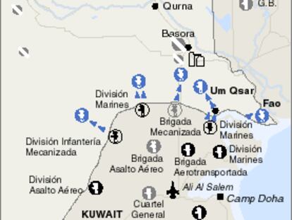 Avance de las tropas terrestres