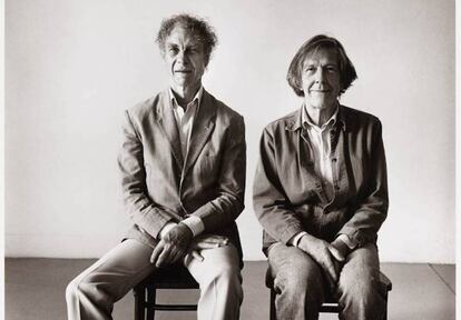 Peter Hujar, 'Merce Cunningham and John Cage seated', 1986.