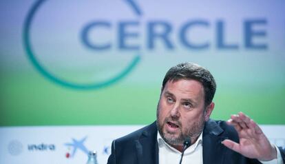 El vicepresident Oriol Junqueras, en les jornades del Cercle d'Economia.