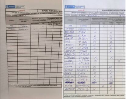 Formularios colgados en los portales de Retiro para realizar el estudio de demanda para el macroparking. 