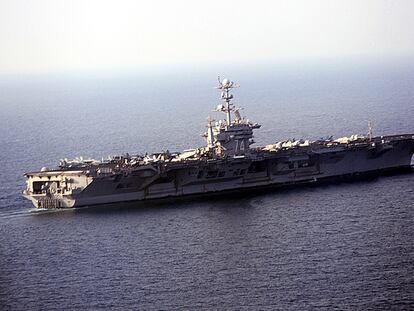 Un portaaviones iraní