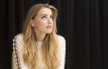 La actriz Amber Heard, en una rueda de prensa el pasado septiembre.