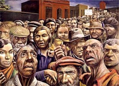 El cuadro Manifestación (1934), de antonio Berni, forma parte de la colección del Museo de Arte Latinoamericano de Buenos Aires (MALBA)