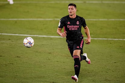 Luka Jovic, durante el partido del sábado contra el Betis.