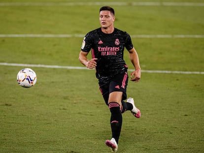 Luka Jovic, durante el partido del sábado contra el Betis.