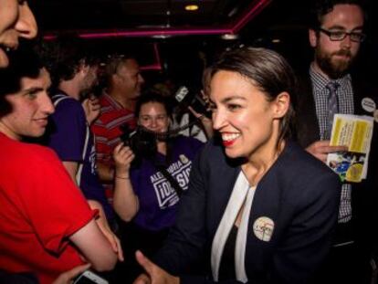 Alexandria Ocasio-Cortez, de 28 años y vecina del Bronx, fue una de las organizadoras de la campaña de Bernie Sanders las pasadas presidenciales