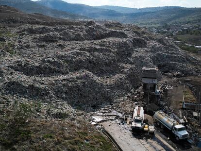 El basurero municipal de Tepotzotlán (Estado de México) el 1 de junio de 2023.